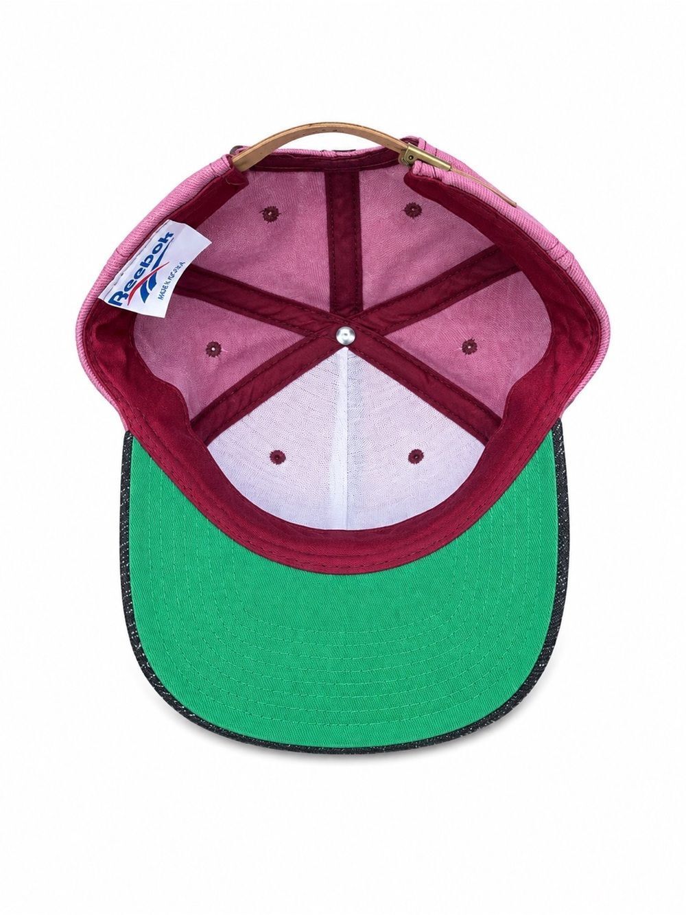Vintage Reebok x Greg Norman Pink Adj Baseball Cap/Hat Golf Sports Atletic - Picture 5 of 6